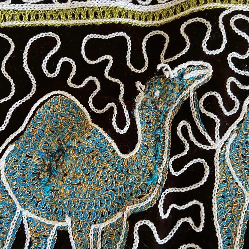 Petra Jordan Embroidered Canvas Tote Church Bible Bag 14X14” Camels Holy Land